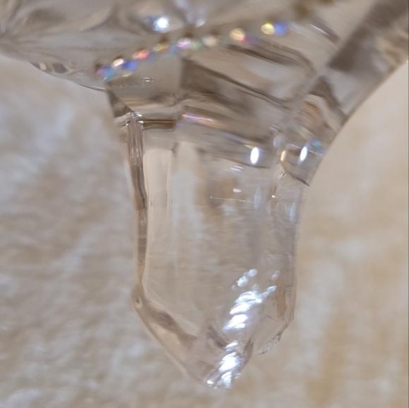 Vintage Floral Etched Glass Basket Set - Picture 3 of 5